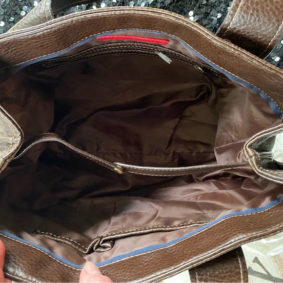 Tommy Hilfiger Y2K era faux leather purse NWOT dark brown shoulder bag vintage - Picture 5 of 15